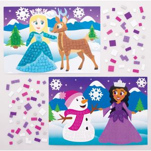 Sneeuwprinses MozaÃ¯ek Sets  (4 stuks) Kerst Knutsel Activiteiten