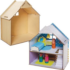 DIY poppenhuis houtbewerkingsset  (Elke)