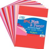 Rood, Roze, Paars Papier & Karton  (100 stuks) Knutselen Van Karton En Papier