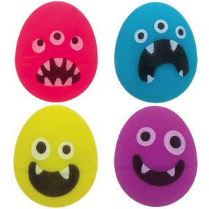 Monster Ei Stuiterballen  (10 stuks) Halloween Speelgoed