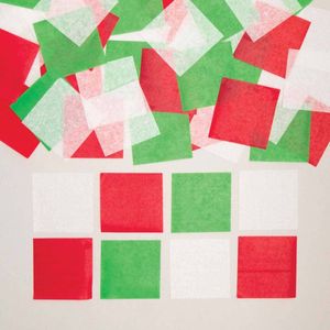 Kerstmis kleuren mini tissue papier (3000 stuks) Kerst Ambachtelijke Benodigdheden
