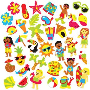 Tropisch Strand Stickers van Foam (120 stuks) Accessoires knutselen