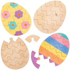 Paasei Puzzels van Hout (5 stuks) Paasspeelgoed