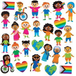 Diversiteit Schuim Stickers  (200 stuks)