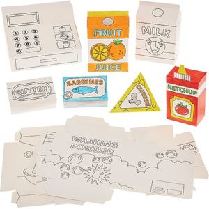 Rollenspel Winkel Inkleuren Boodschappen  (Pak van 11)