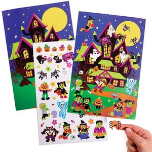Halloween Sticker Scene Kits (5 stuks) Halloween Knutselen