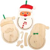 Kerstman houten Kalender Sets (3 stuks) Kerst Knutsel Activiteiten