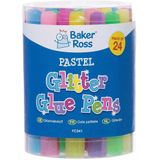 Pastel Glitter lijm pennen  (24 stuks) Knutselspullen
