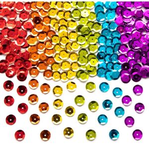 Verschillende regenboog kleuren pailletten  (Per pakket) Accessoires knutselen