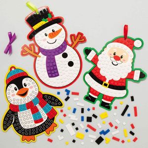 Kerstmis MozaÃ¯ek Decoraties  (5 stuks) Kerst Knutsel Activiteiten
