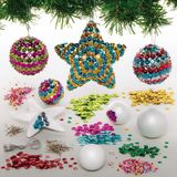 Kerstballen met Pailletten  (10 stuks) Kerst Knutsel Activiteiten