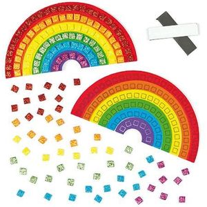 Sets met regenboogmagneten met mozaÃ¯ek  (4 stuks) Knutselset