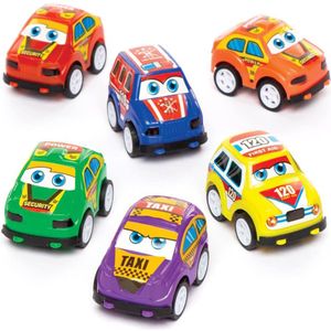 Kleine terugtrek raceautootjes (6 stuks) Speelgoed