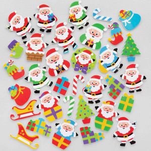 Blije Kerstman schuimstickers (200 stuks) Kerst Ambachtelijke Benodigdheden