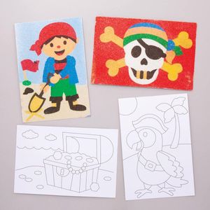 Piraat zandkunst (8 stuks) Knutselset