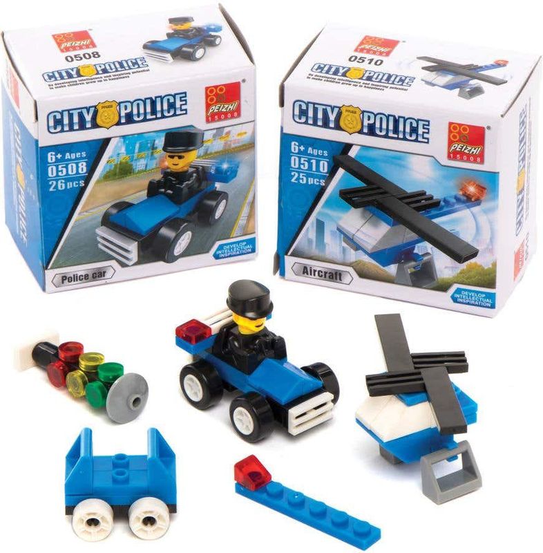 Politie Bouwsets  (Pak van 4) Speelgoed