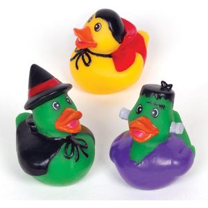 Halloween Rubberen Badeendjes  (4 stuks) Halloween Speelgoed
