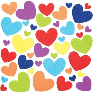Regenboog hart stickers van Vilt (210 stuks) Accessoires knutselen