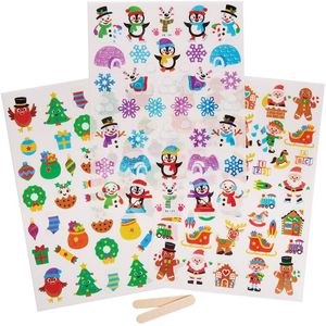 Kerst Stickers (120 stuks) Kerst Ambachtelijke Benodigdheden