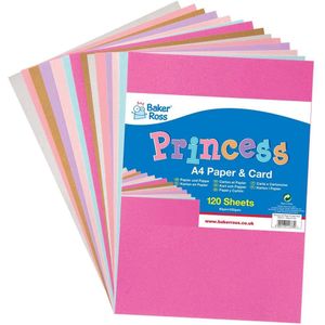 Prinsessen papier en karton voordeelpakket  (120 stuks) Knutselen Van Karton En Papier