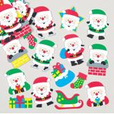 Zelfklevende foam stickers van vrolijke kerstman (120 stuks) Kerst Ambachtelijke Benodigdheden