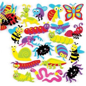 Insecten stickers van foam (120 stuks) Accessoires knutselen