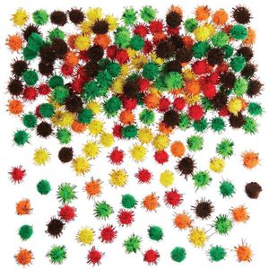 Herfst Zelfklevende Glitter Pom Poms (200 stuks) Accessoires knutselen