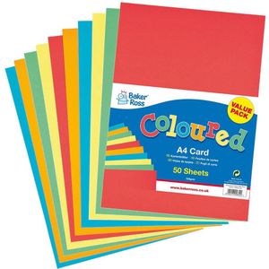 A4 gekleurd kaartpapier (50 stuks) Knutselen Van Karton En Papier