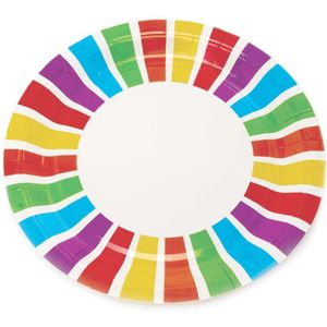 Regenboog bordjes (10 stuks) Feest Versieringen