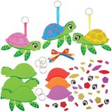 Schildpad sleutelhanger & tashanger kits  (Pak van 6)