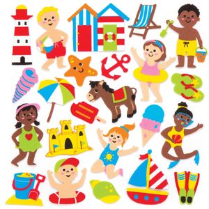 Strand & Zee stickers van foam (120 stuks) Accessoires knutselen