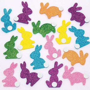 Paashaas Glitter Stickers  (120 stuks) Pasen Kunst & Ambacht