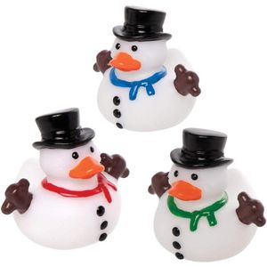 Sneeuwpop Badeendjes  (6 stuks) Kerstmis Sok Vullers