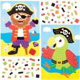 Piraat MozaÃ¯eksets (4 stuks) Knutselset