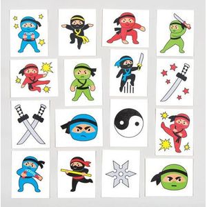 Ninja kindertattoos (48 stuks) Speelgoed