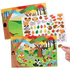 Stickers voor dieren in het bos (5 stuks) Accessoires knutselen