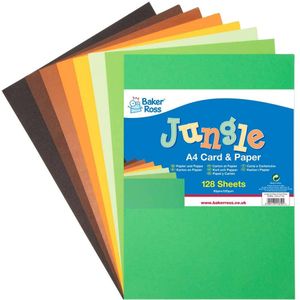 Jungle karton en paipier voordeelpakket (128 stuks) Knutselen Van Karton En Papier