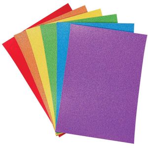 Regenboog Kleuren glitter A4 kaart (20 stuks) Knutselen Van Karton En Papier
