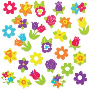 Bloem Stickers van Foam (120 stuks) Accessoires knutselen