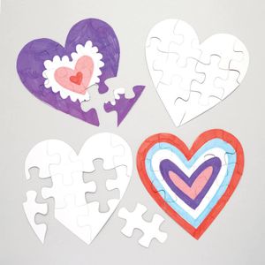 Inkleurbare hartvorm legpuzzels (10 stuks) Speelgoed