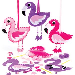 Flamingo Decoratie Naaisets (3 stuks) Naai Sets