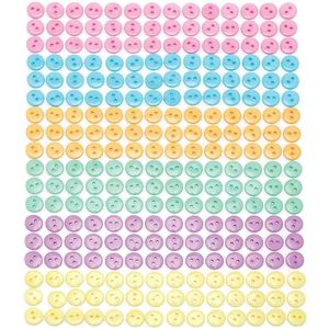 Zelfklevende knoopjes in Pastelkleuren  (252 stuks) Accessoires knutselen
