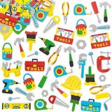 Foam stickers gereedschap  (120 stuks) Accessoires knutselen