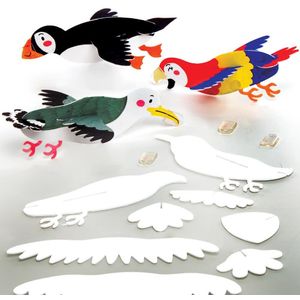 Inkleurbare Vogel Zweefvliegtuigjes (10 stuks) Speelgoed