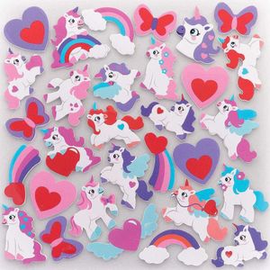 Liefde Eenhoorn foam stickers  (200 stuks) Accessoires knutselen
