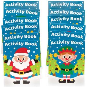 Christmas Mini Activity Books (Pack of 12) Kerst Ambachtelijke Benodigdheden