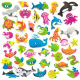 Onderwater leven foam Stickers  (200 stuks) Accessoires knutselen