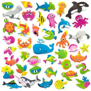 Onderwater leven foam Stickers  (200 stuks) Accessoires knutselen