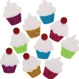 Cupcake Glitter Stickers  (100 stuks) Accessoires knutselen