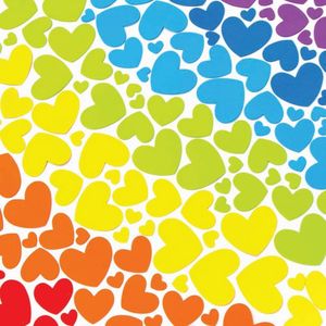 Regenboog Hart Stickers van Foam  (210 stuks) Accessoires knutselen